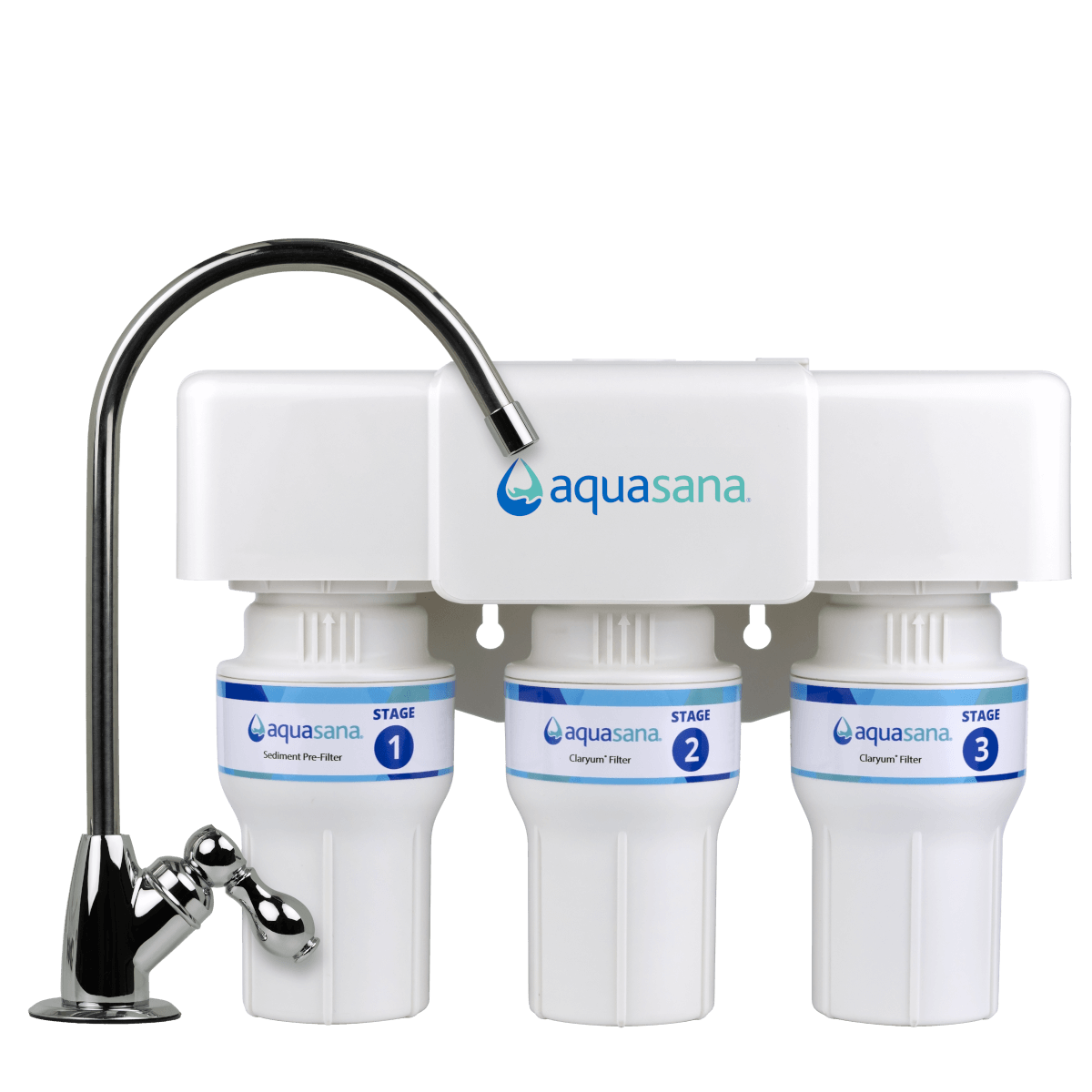 Aquasana Claryum 3-Stage under-sink water filter and faucet