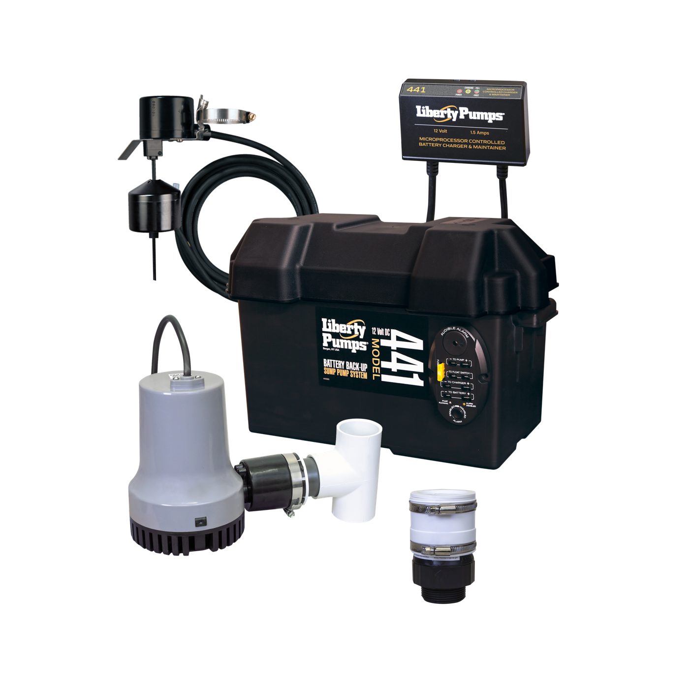 Liberty Pumps Model 441 battery backup emergency sump pump system