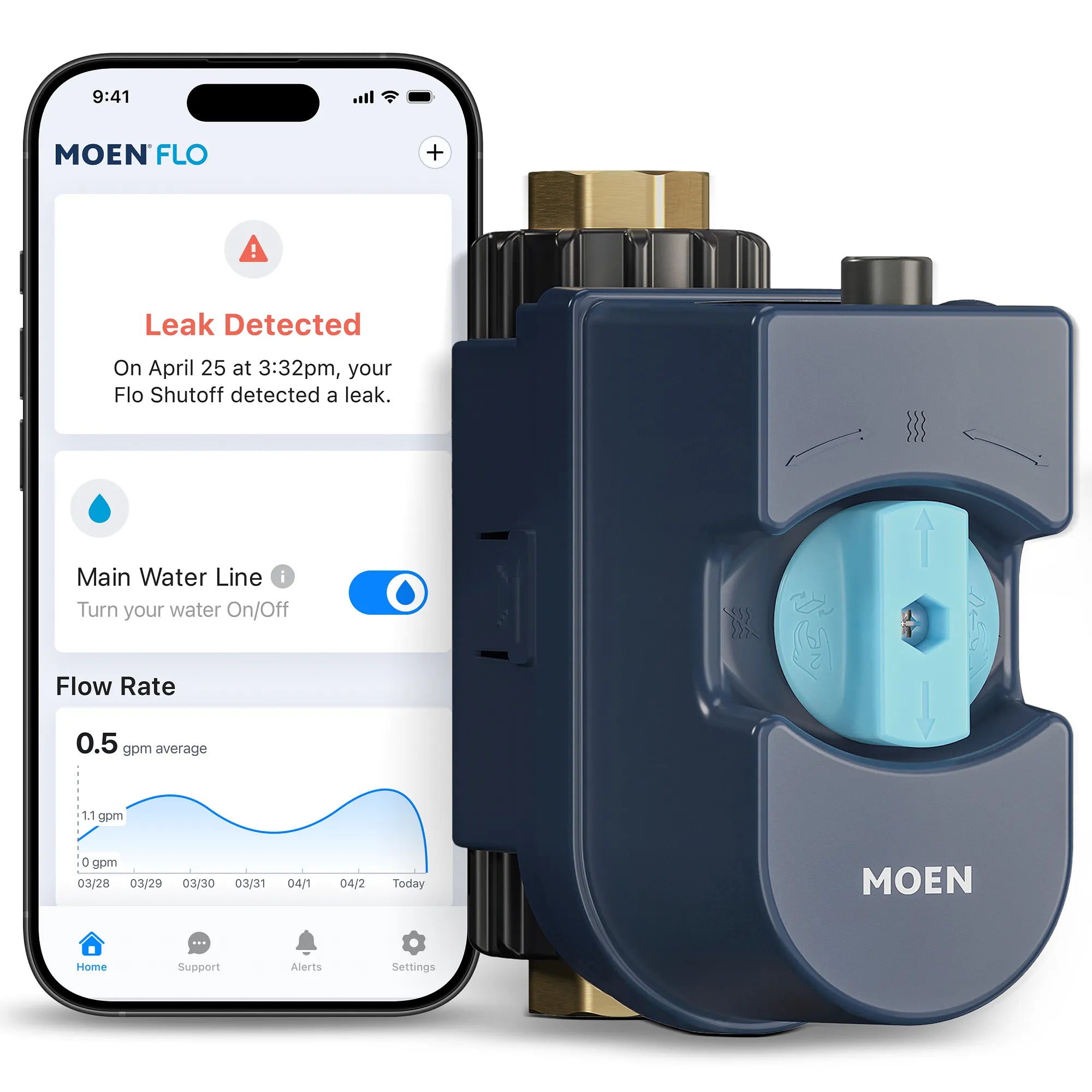 Moen Flo smart water monitor and shutoff valve